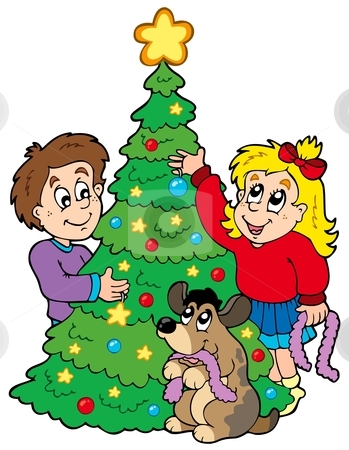 Christmas decorations for kids clipart