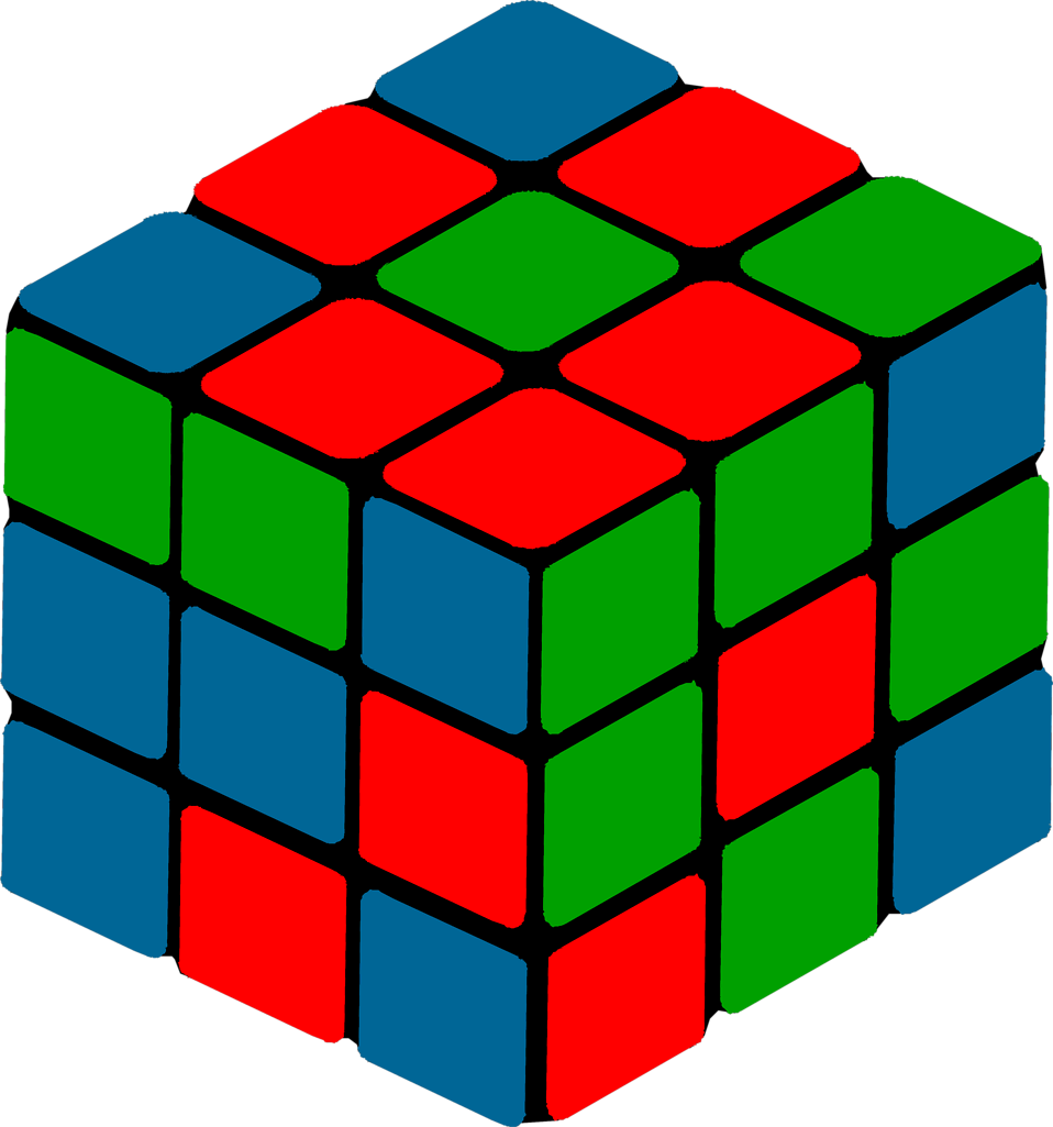 Cube shape clipart