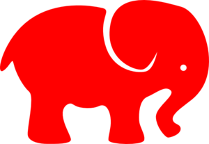 Red Eye Elephant Clip Art - vector clip art online ...