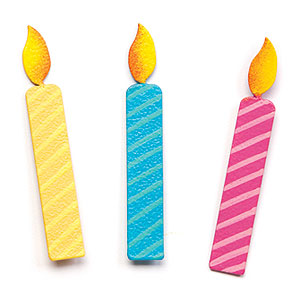 Birthday Candle Magnets Set of Three By Roeda