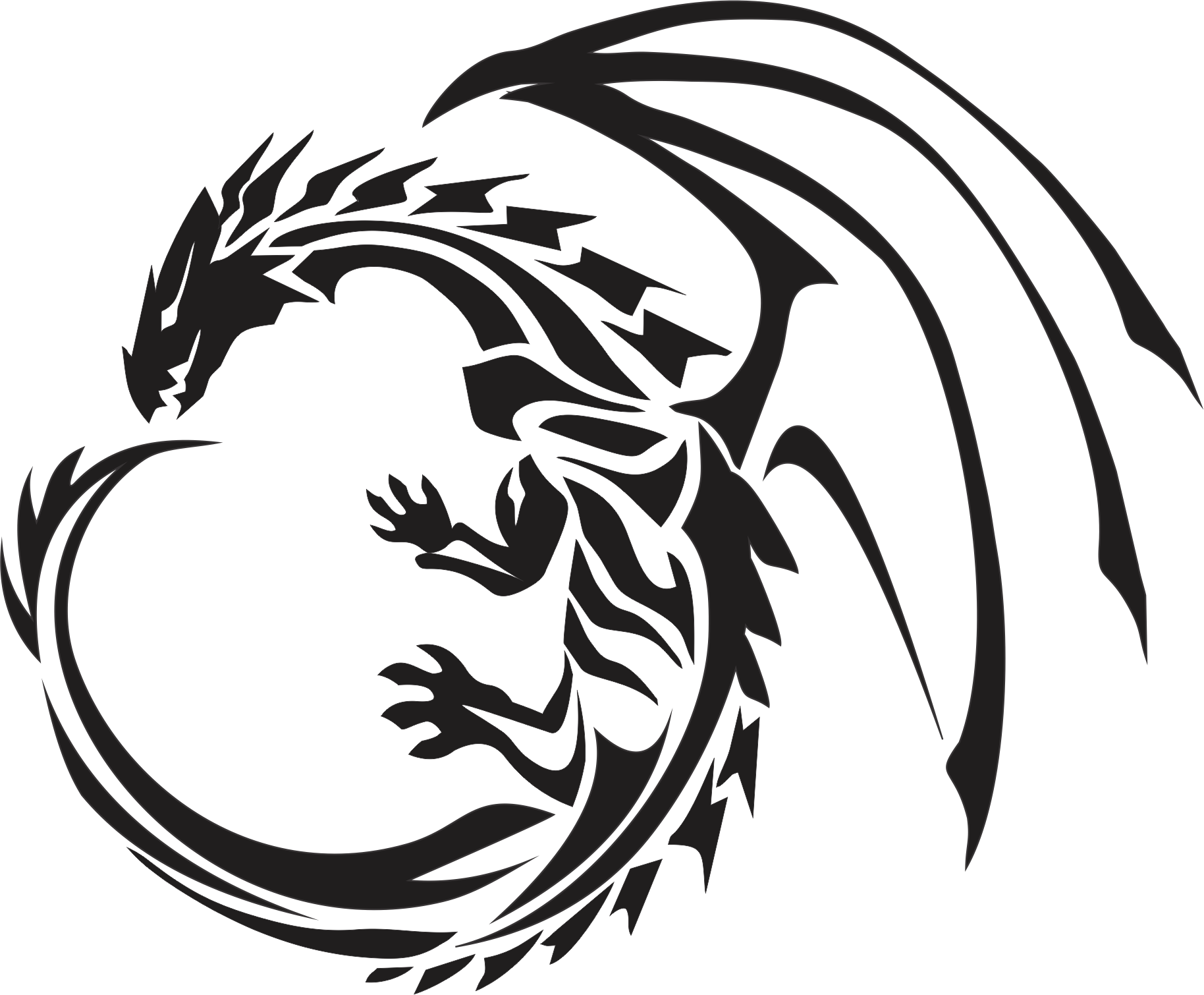 Tribal Dragon Grapics - ClipArt Best