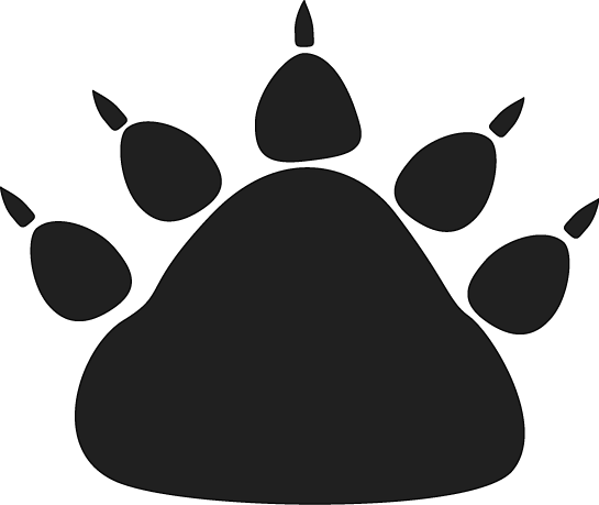 Bear paw clipart silhouette
