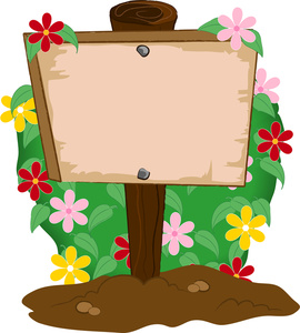 Free Blank Sign Pictures - Blank Sign in a Flower Garden with ...