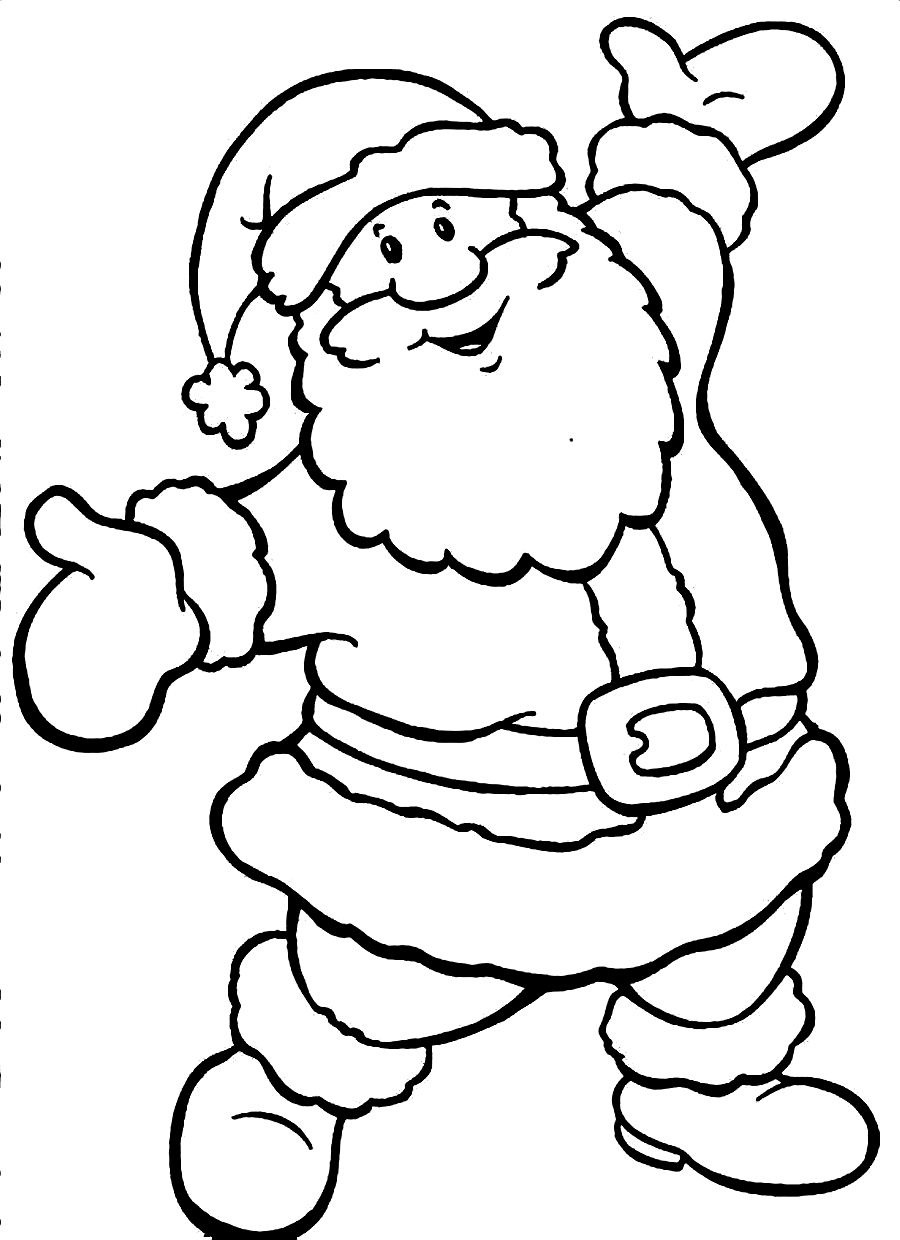 Santa claus outline clipart
