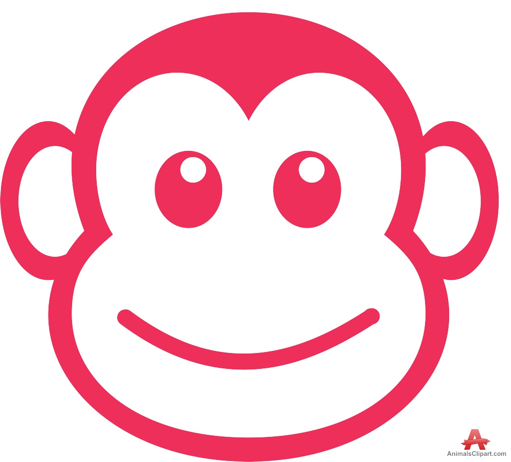 Outline Monkey Face Logo Design | Free Clipart Design Download