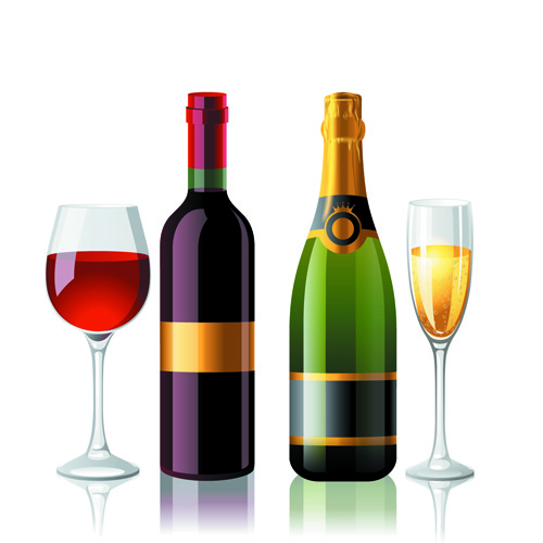 wine bottle vector for free download