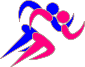 Girl And Boy Runners Clip Art - vector clip art ...