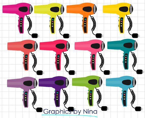 INSTANT DOWNLOAD Hair Dryer Hair Blower Hair by Ninasdesignstudio
