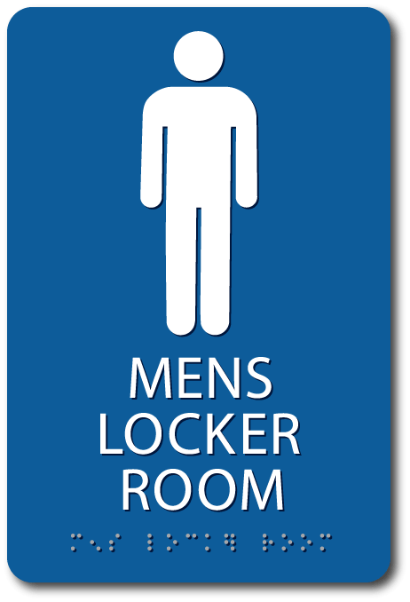 ADA Braille Men's Locker Room Signs - 6x9 | Alpha Dog ADA Signs