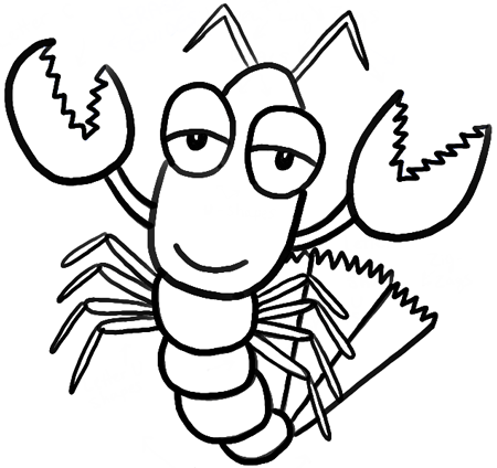 How to Draw Cartoon Lobsters with Easy Step by Step Drawing ...