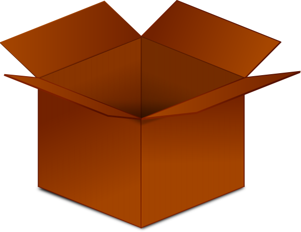 Open Cardboard Box Clipart