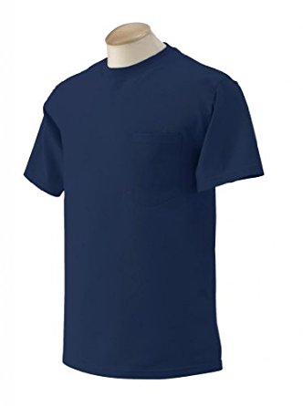Amazon.com: Gildan Ultra Cotton Pocket T-Shirt - Navy Blue: Clothing