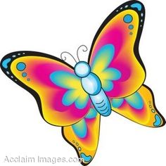 37+ Colorful Butterfly on Flower Clipart