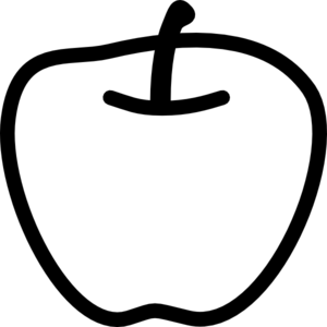 Apple Black And White clip art - vector clip art online, royalty ...