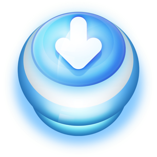 Button Blue Arrow Down Icon | Pushdown Buttons Iconset | Wackypixel
