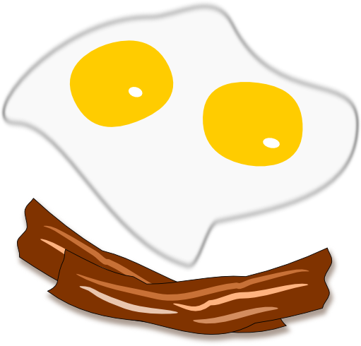 Sunny side up eggs and bacon sketch by John LeMasney via ...
