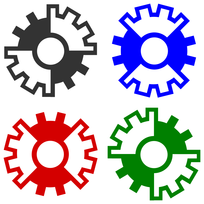 Clipart - abstract gear wheels