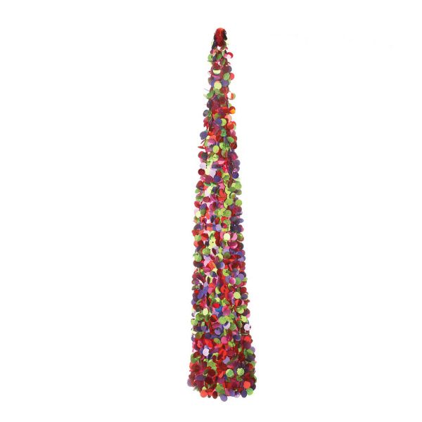 Midwest 5' Christmas Whimsy Dazzling Multi-Color Sequin Cone Tree ...