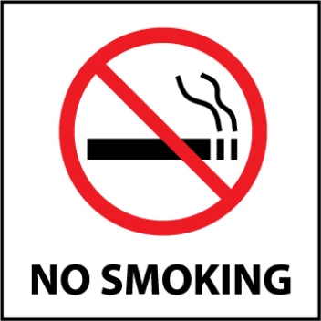 No Smoking with graphic 7''h x 7''w (rigid plastic) | BuildASign.