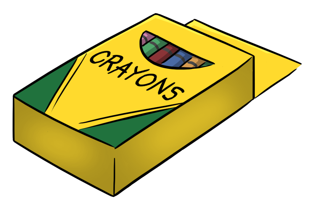 Empty crayon box clipart