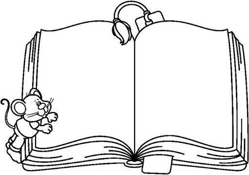 Open Book Coloring Page - ClipArt Best