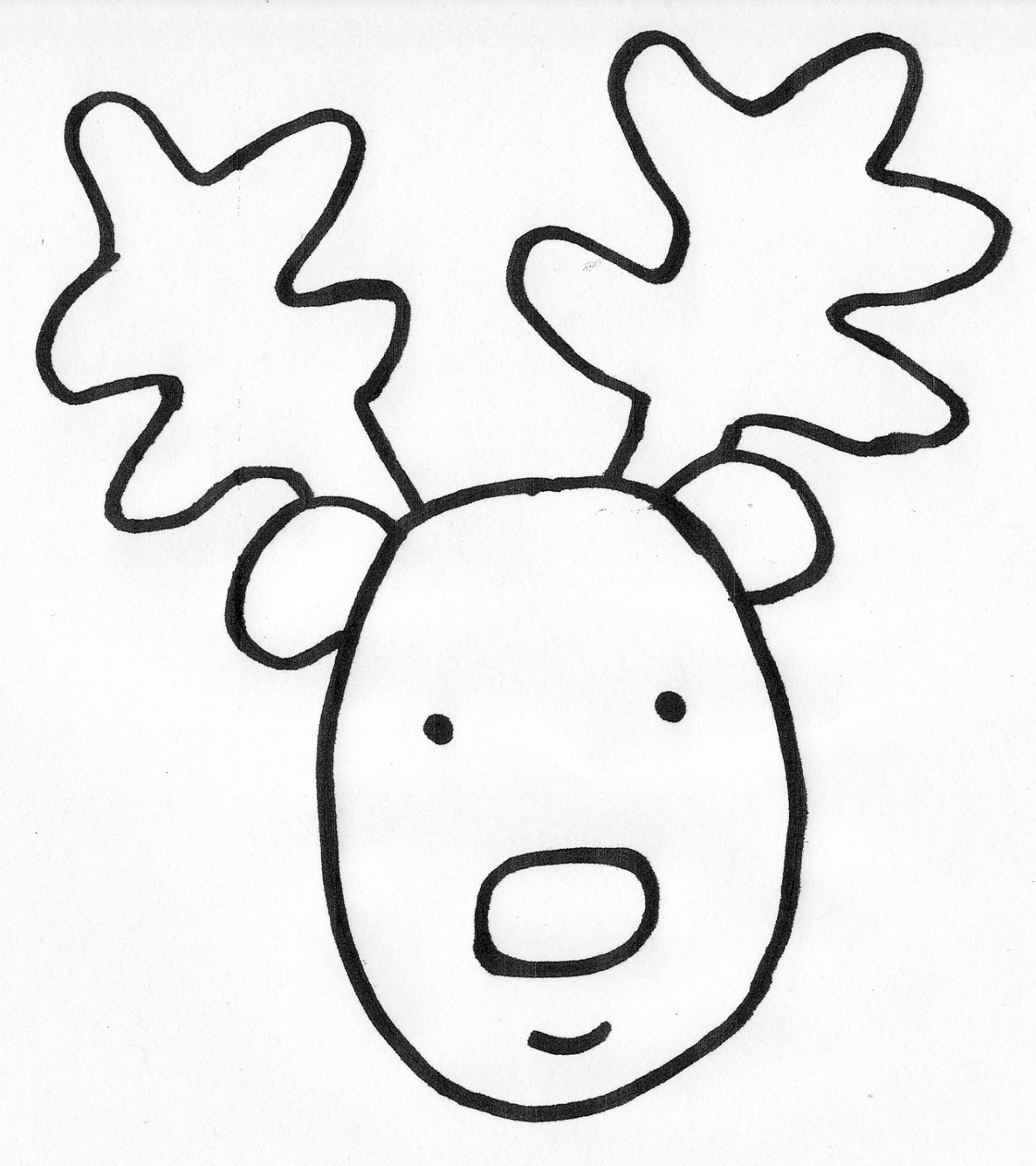 Reindeer Face Template