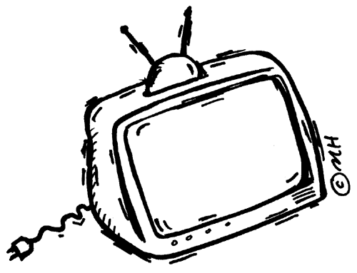 Watching Tv Clipart Black And White - Free Clipart ...