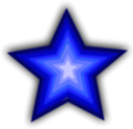 simple blue star - vector Clip Art