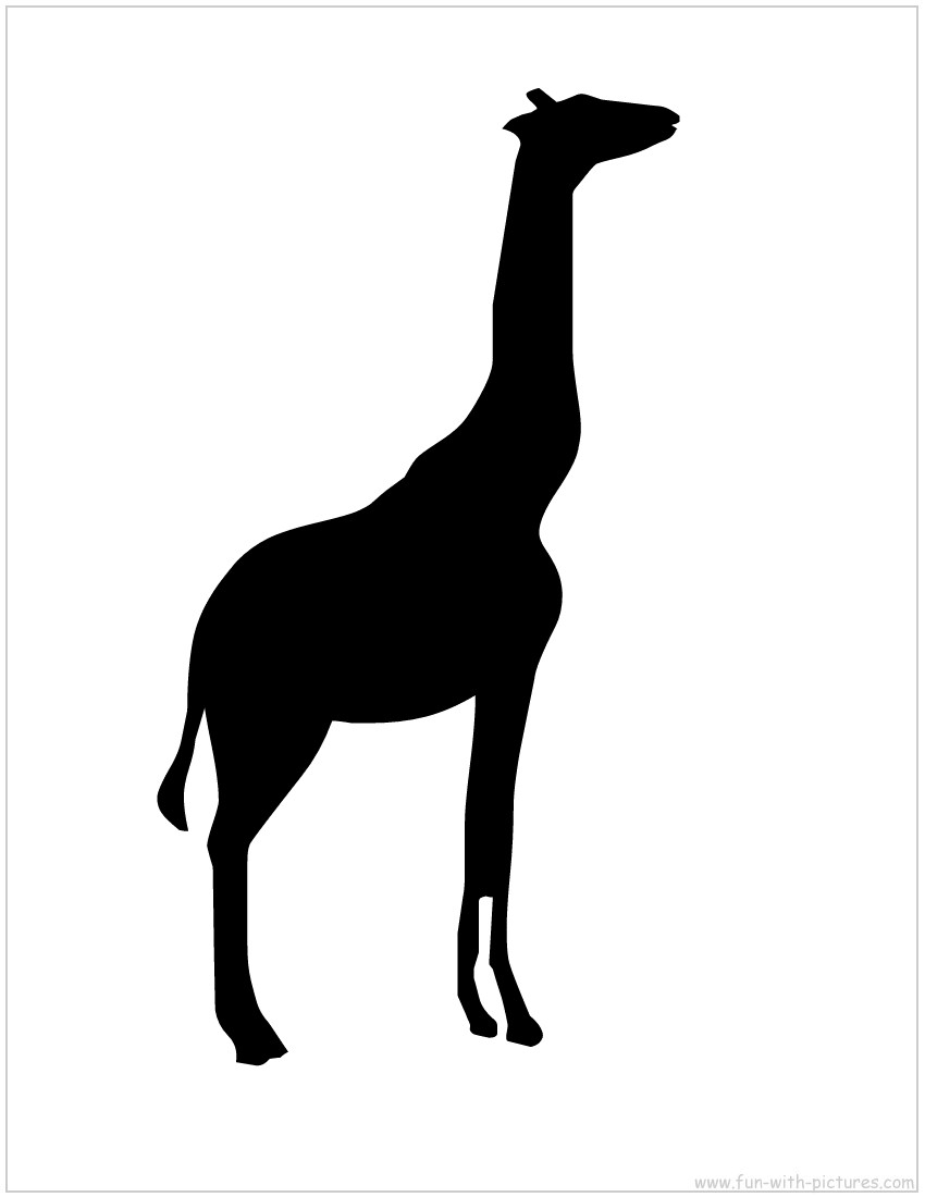 White Giraffe Silhouette Clip Art - Free Clipart ...