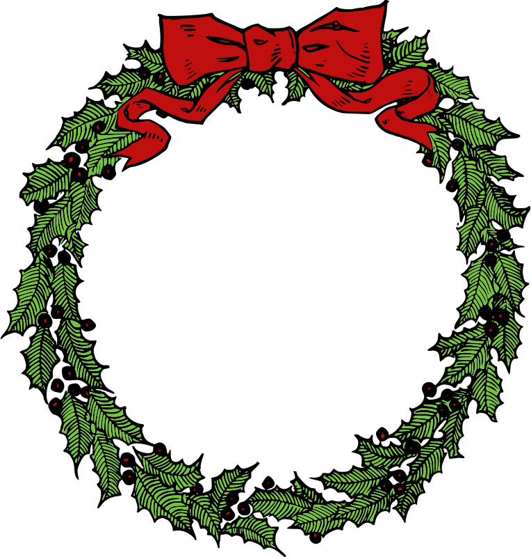 Free to Use & Public Domain Christmas Wreath Clip Art