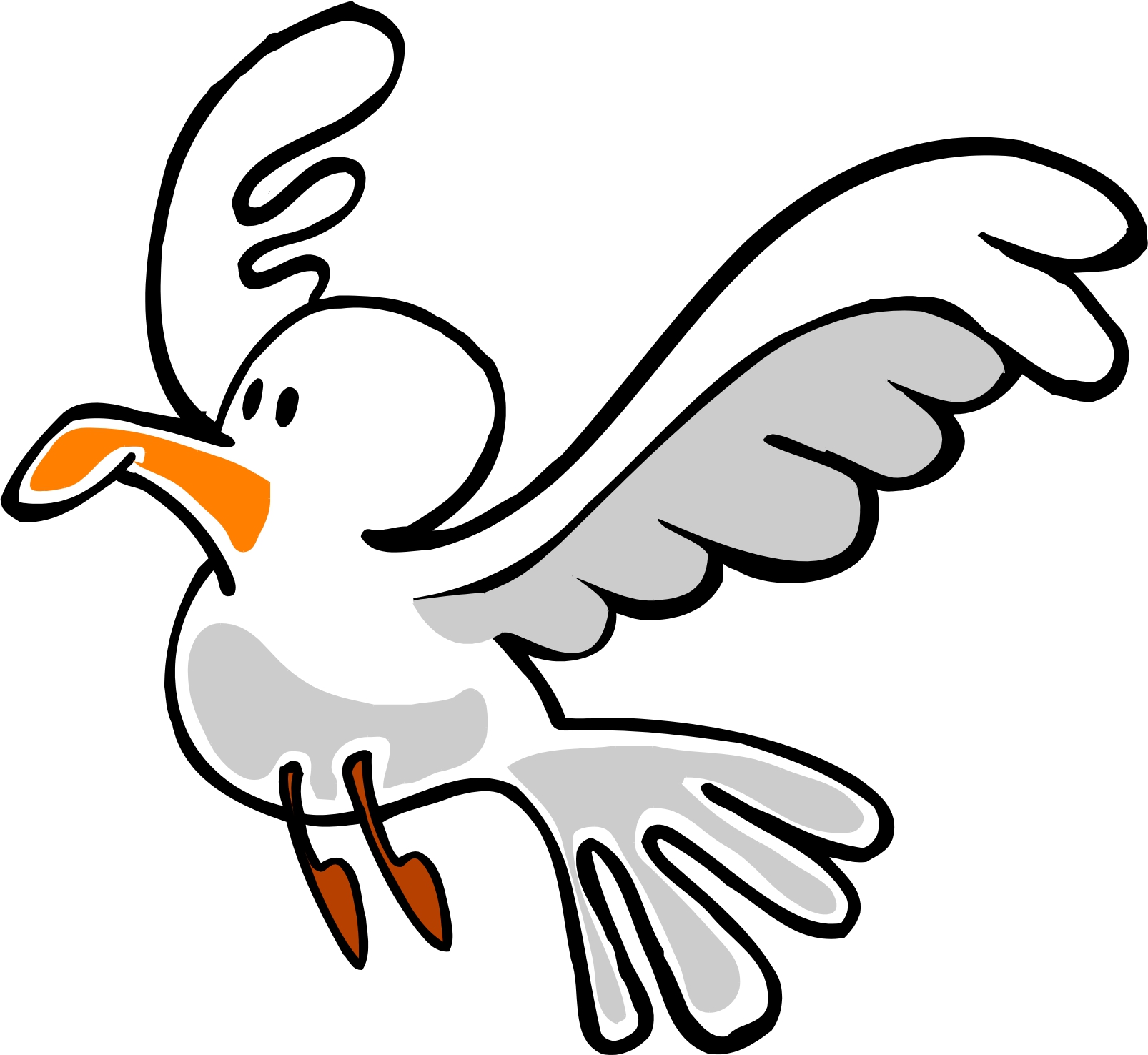 free clip art seagull cartoon - photo #8