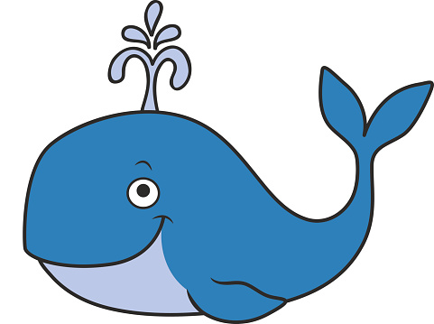 Cartoon Of A Whale Clip Art, Vector Images & Illustrations
