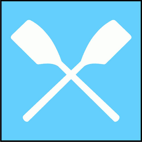 Rowing oars crossed clipart
