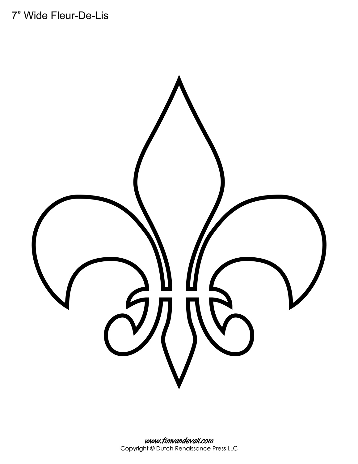 Printable fleur de lis outline