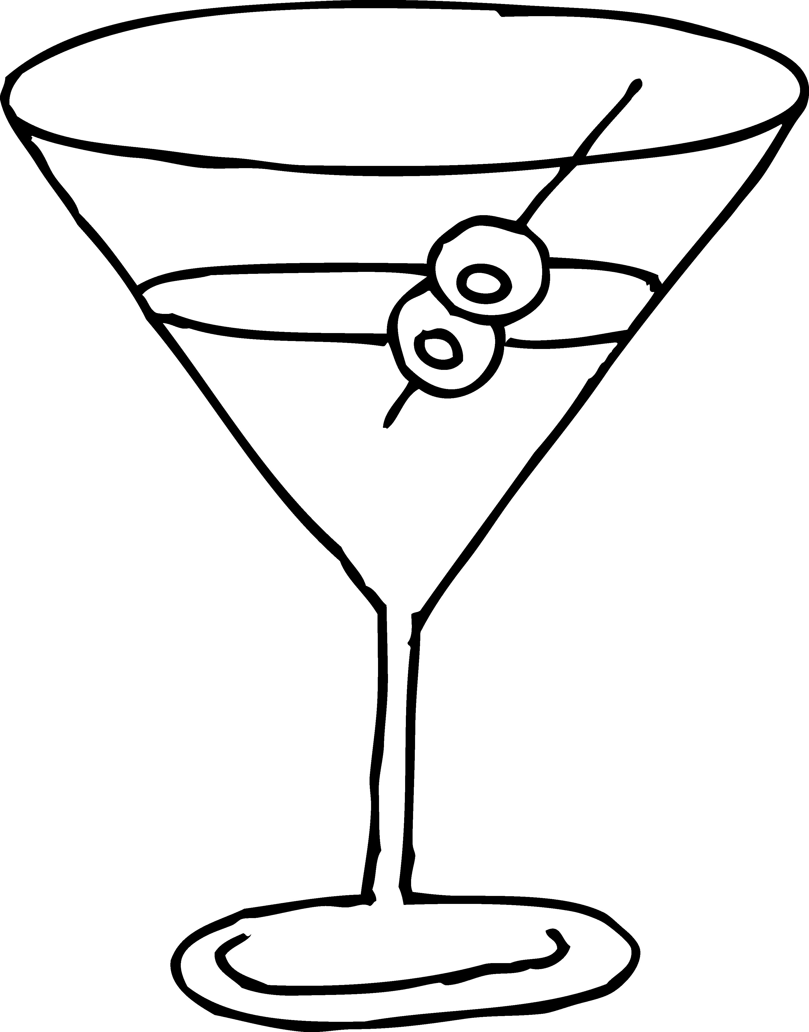 martini glass clipart black and white - photo #11