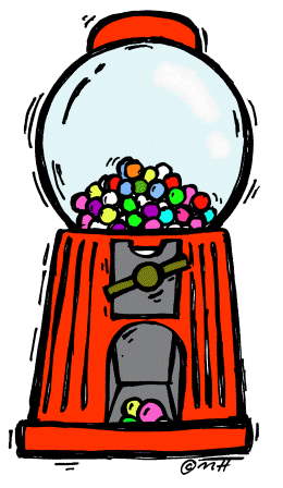 gumball machine (in color) - Clip Art Gallery