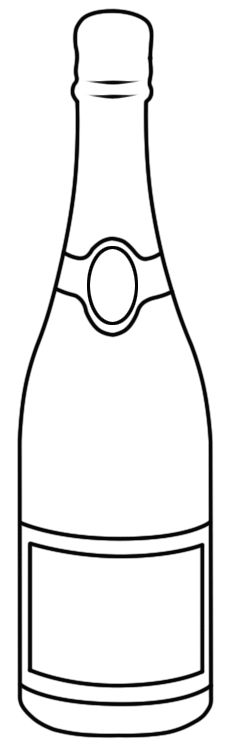 Template For Champagne Bottle ClipArt Best