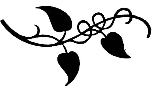 free black and white vine clip art - photo #3