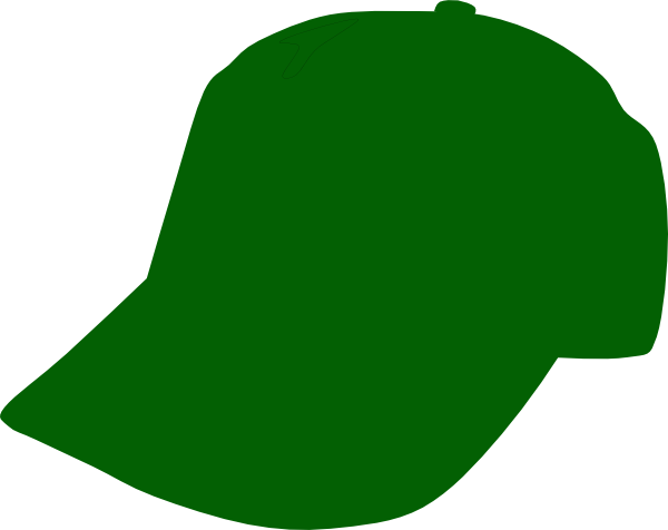 Green Baseball Cap clip art - vector clip art online, royalty free ...