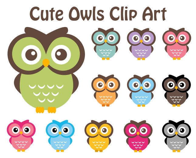 Popular items for cute owls clipart on Etsy