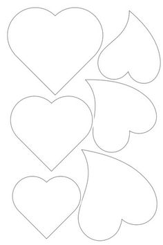 small hearts template