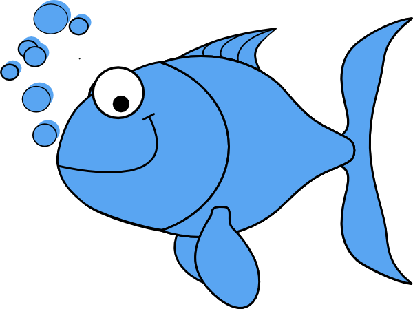 Light Blue Fish clip art - vector clip art online, royalty free ...
