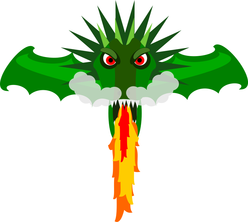 Free Fire Breathing Dragon Head Clip Art