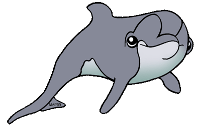 Free Dolphins and Porpoises Clip Art by Phillip Martin