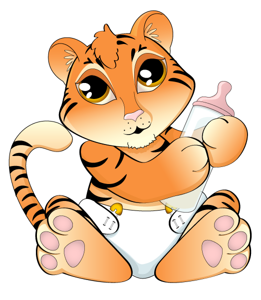 free baby tiger clipart - photo #17