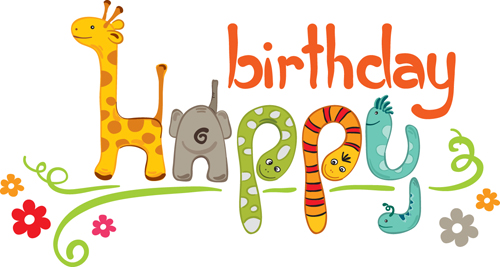 2,211 views Creative Happy Birthday design elements vector art 01 - Vector ...
