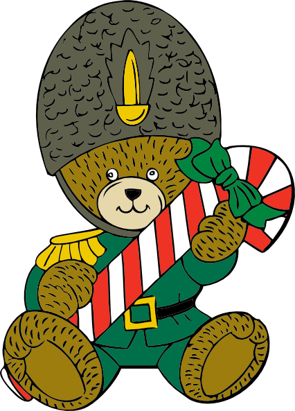 Christmas Guard Bear clip art Free Vector