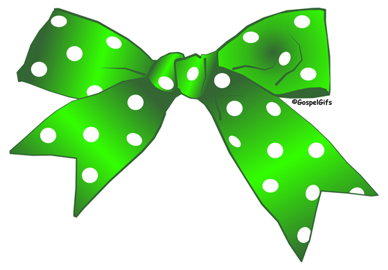 Original Free Christian Clip Art: Green Christmas Ribbon