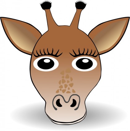 Funny Giraffe Face Cartoon Vector clip art - Free vector for free ...