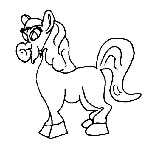 Coloring Pages Cartoon Horse